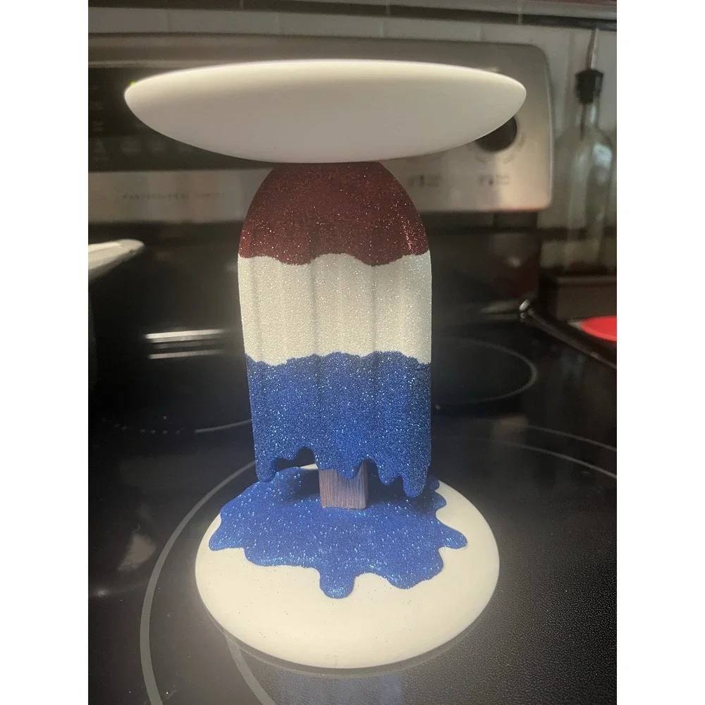 Patriotic Popsicle Pedestal 3-wick Candle Holder Bath & Body Works NEW